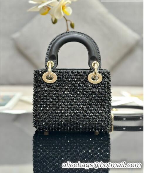 Particularly Recommended Dior Lady Dior Micro Bag with Beads abd Sequins 0817 Black 2023