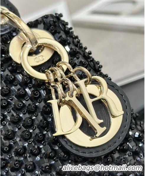 Particularly Recommended Dior Lady Dior Micro Bag with Beads abd Sequins 0817 Black 2023