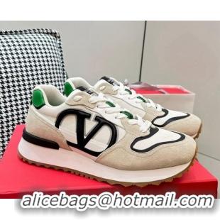 Luxurious Valentino Vlogo Pace Low-top Sneakers Beige/White 626002