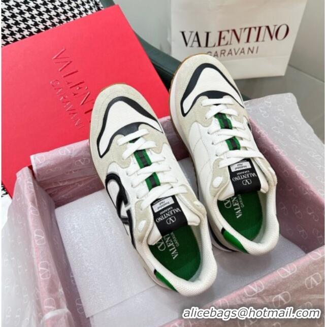 Luxurious Valentino Vlogo Pace Low-top Sneakers Beige/White 626002