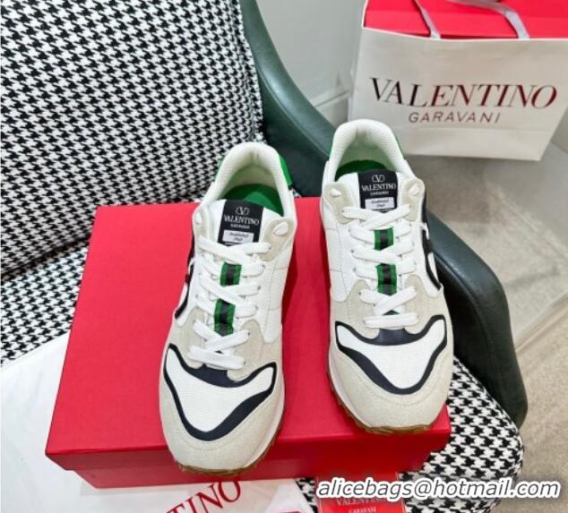 Luxurious Valentino Vlogo Pace Low-top Sneakers Beige/White 626002