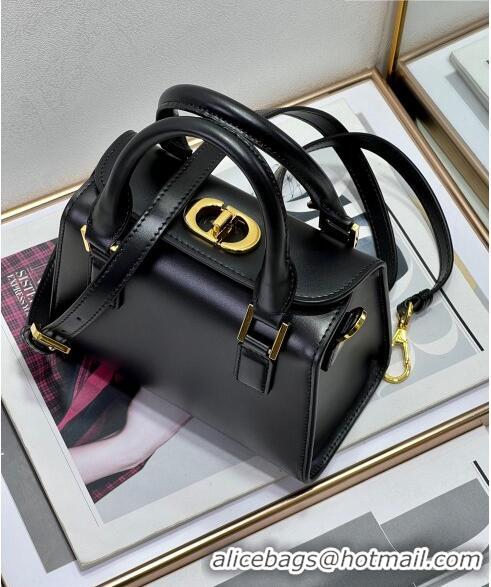 Super Quality Dior Small Boston Bag in Box Calfskin CD4063 Black 2023