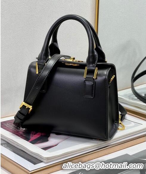 Super Quality Dior Small Boston Bag in Box Calfskin CD4063 Black 2023