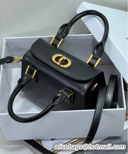 Super Quality Dior Small Boston Bag in Box Calfskin CD4063 Black 2023