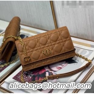 Shop Low Cost Dior Caro Chain Belt Bag D08241 Brown 2023