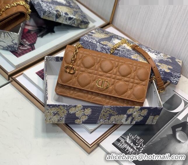 Shop Low Cost Dior Caro Chain Belt Bag D08241 Brown 2023