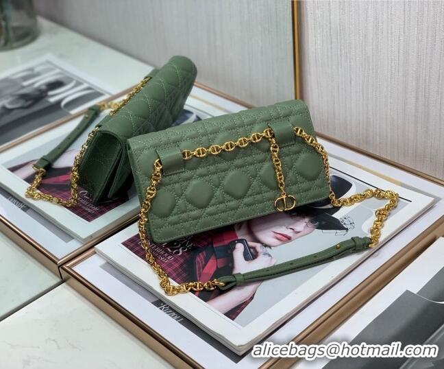 Well Crafted Dior Caro Chain Belt Bag D08241 Green 2023