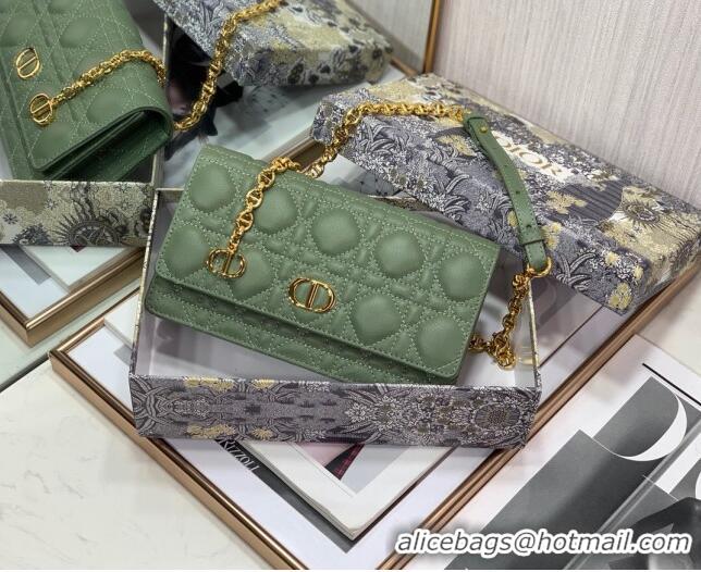 Well Crafted Dior Caro Chain Belt Bag D08241 Green 2023