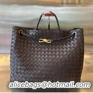 Promotional Bottega Veneta Large Andiamo Top Handle Bag in Intrecciato Leather 743575 Fondant Brown 2023