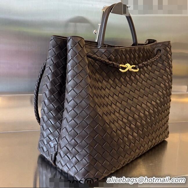 Promotional Bottega Veneta Large Andiamo Top Handle Bag in Intrecciato Leather 743575 Fondant Brown 2023