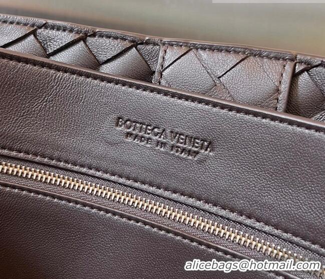 Promotional Bottega Veneta Large Andiamo Top Handle Bag in Intrecciato Leather 743575 Fondant Brown 2023