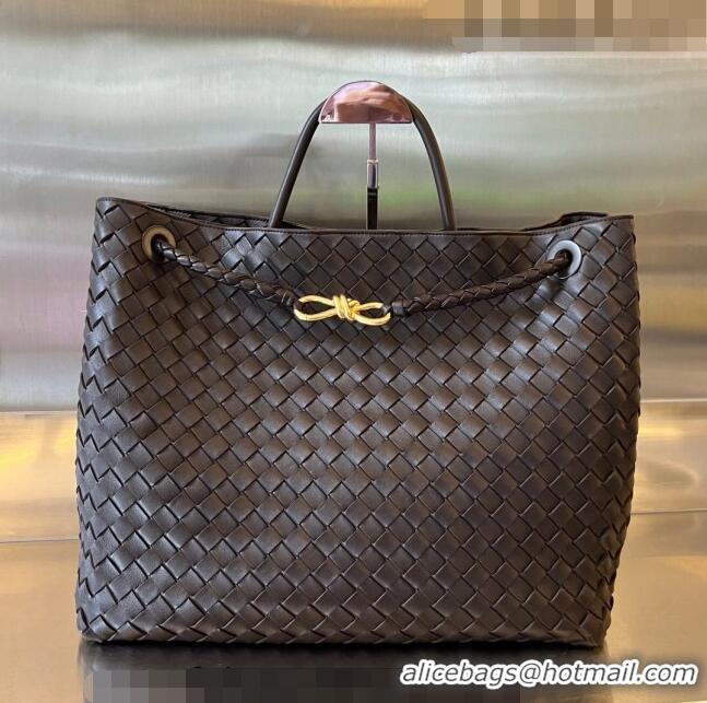 Promotional Bottega Veneta Large Andiamo Top Handle Bag in Intrecciato Leather 743575 Fondant Brown 2023