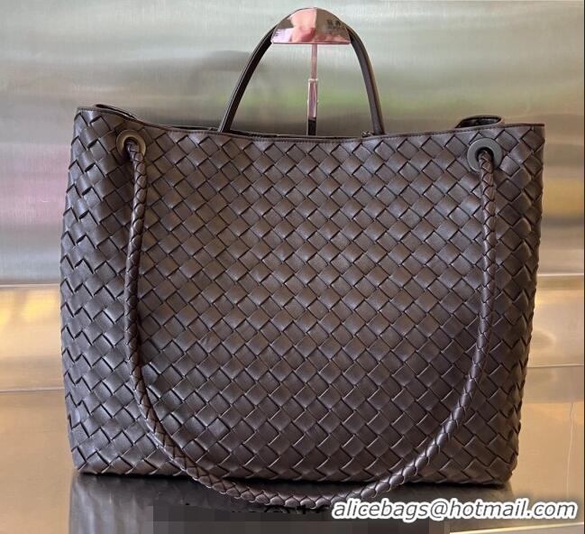 Promotional Bottega Veneta Large Andiamo Top Handle Bag in Intrecciato Leather 743575 Fondant Brown 2023