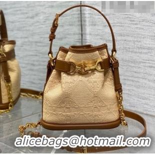 Promotional Dior Small C'EST Bucket Bag in Beige Cannage Raffia Straw M2272UB 2023