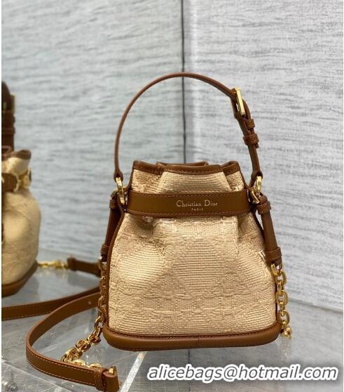 Promotional Dior Small C'EST Bucket Bag in Beige Cannage Raffia Straw M2272UB 2023