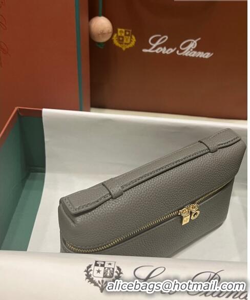 Low Cost Loro Piana Extra Pocket L19 Pouch in Calfskin LP5437 Grey 02/Gold 2023