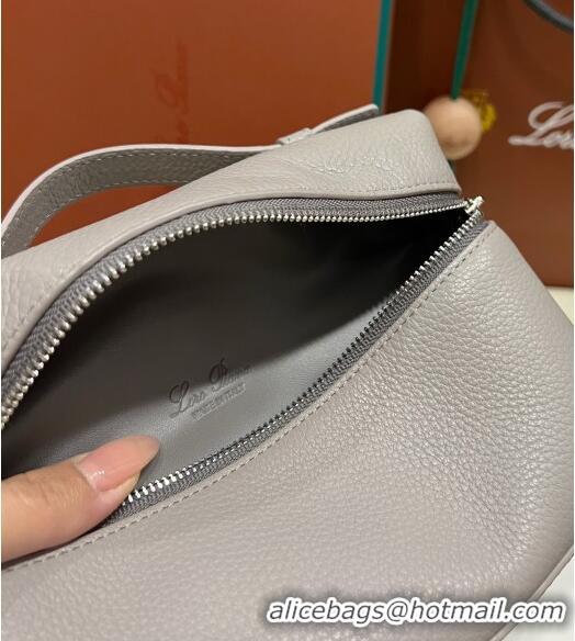 New Design Loro Piana Extra Pocket L19 Pouch in Calfskin LP5437 Light Grey/Silver 2023