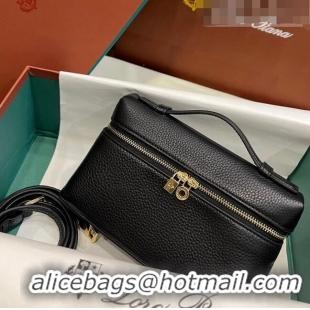 Low Price Loro Piana Extra Pocket L19 Pouch in Calfskin LP5437 Black/Gold 2023