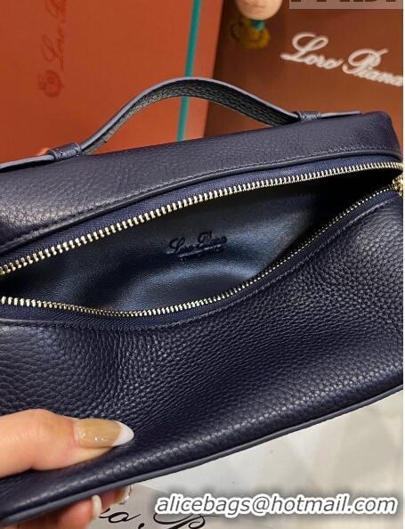 Best Grade Loro Piana Extra Pocket L19 Pouch in Calfskin LP5437 Navy Blue/Gold 2023