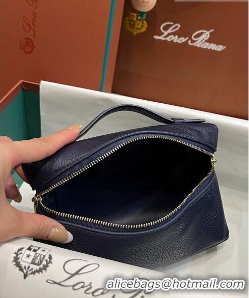 Best Grade Loro Piana Extra Pocket L19 Pouch in Calfskin LP5437 Navy Blue/Gold 2023