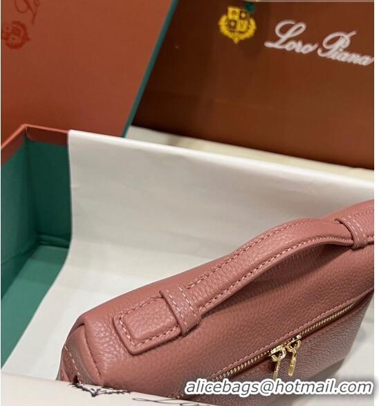 Discount Loro Piana Extra Pocket L19 Pouch in Calfskin LP5437 Pink 02/Gold 2023