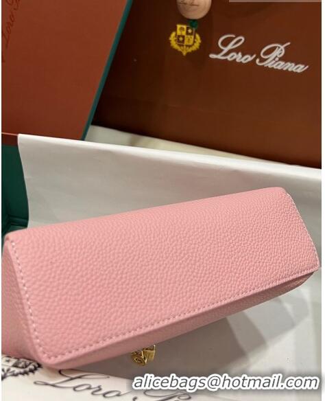 Inexpensive Loro Piana Extra Pocket L19 Pouch in Calfskin LP5437 Pink/Gold 2023