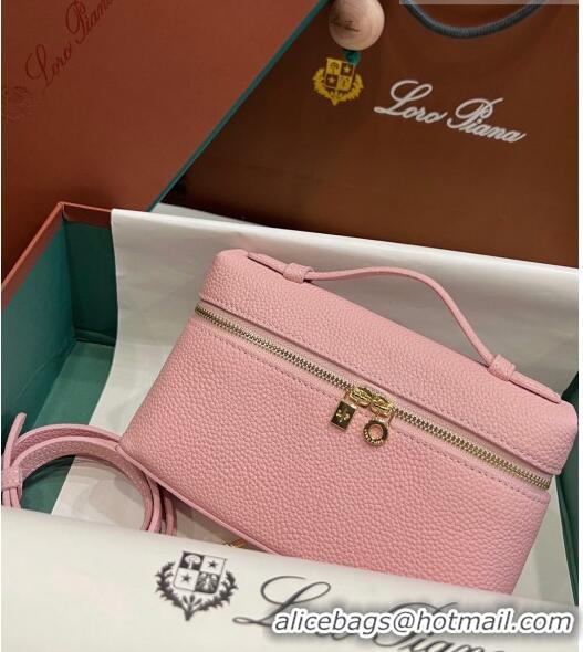 Inexpensive Loro Piana Extra Pocket L19 Pouch in Calfskin LP5437 Pink/Gold 2023