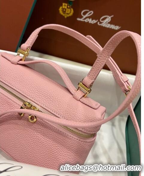 Inexpensive Loro Piana Extra Pocket L19 Pouch in Calfskin LP5437 Pink/Gold 2023