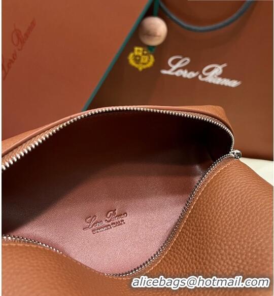 Shop Promotional Loro Piana Extra Pocket L19 Pouch in Calfskin LP5437 Brown/Gold 2023