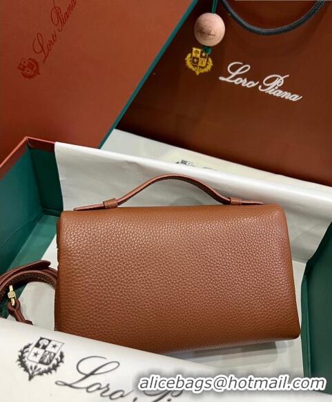 Shop Promotional Loro Piana Extra Pocket L19 Pouch in Calfskin LP5437 Brown/Gold 2023