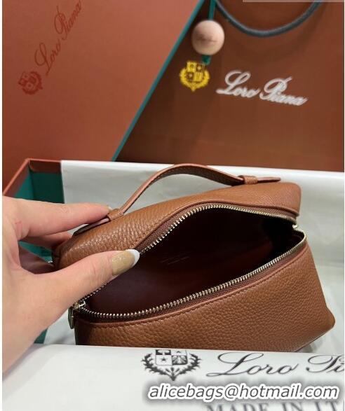 Shop Promotional Loro Piana Extra Pocket L19 Pouch in Calfskin LP5437 Brown/Gold 2023