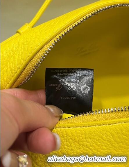 Grade Quality Loro Piana Extra Pocket L19 Pouch in Calfskin LP5437 Yellow/Silver 2023