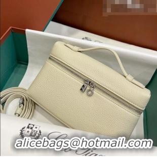 Affordable Price Loro Piana Extra Pocket L19 Pouch in Calfskin LP5437 Beige/Silver 2023