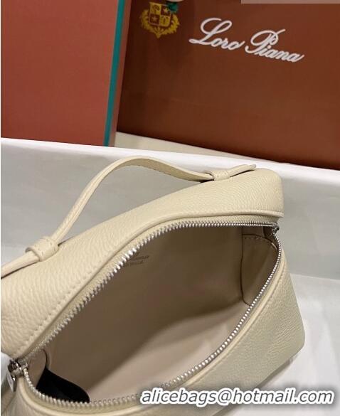 Affordable Price Loro Piana Extra Pocket L19 Pouch in Calfskin LP5437 Beige/Silver 2023