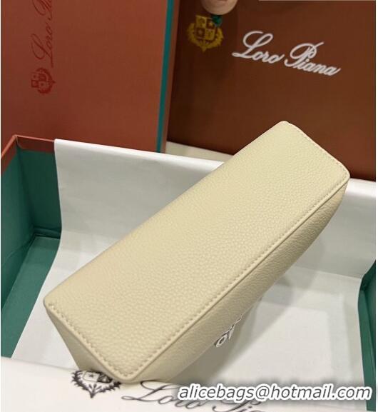 Affordable Price Loro Piana Extra Pocket L19 Pouch in Calfskin LP5437 Beige/Silver 2023