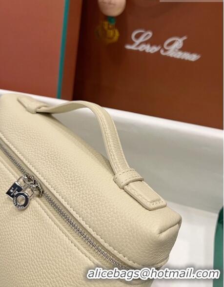 Affordable Price Loro Piana Extra Pocket L19 Pouch in Calfskin LP5437 Beige/Silver 2023