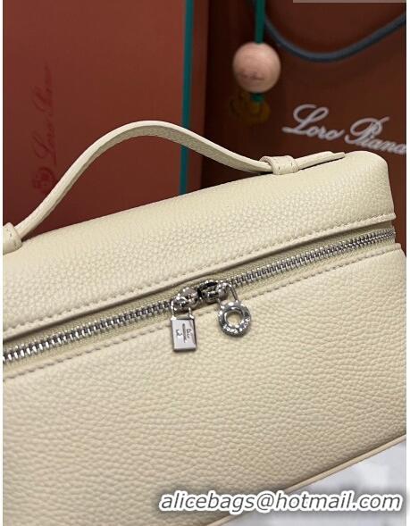 Affordable Price Loro Piana Extra Pocket L19 Pouch in Calfskin LP5437 Beige/Silver 2023