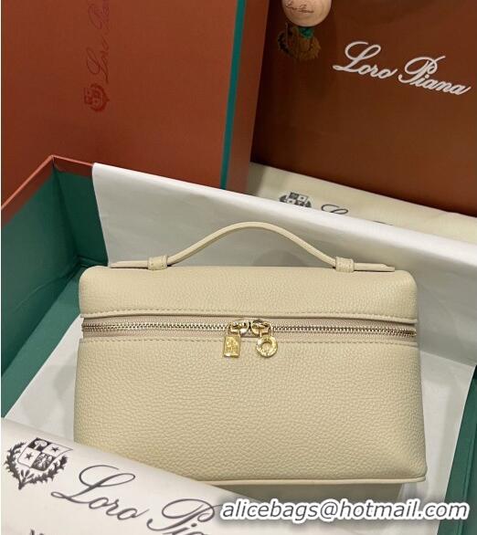 Buy Fashionable Loro Piana Extra Pocket L19 Pouch in Calfskin LP5437 Beige/Gold 2023