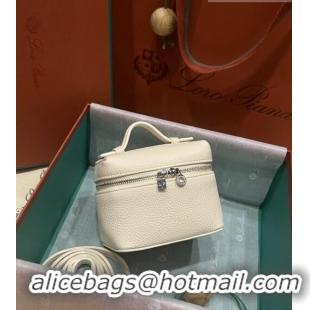 Discount Loro Piana Extra Pocket L11.5 Pouch in Calfskin LP5439 Cream White/Silver 2023