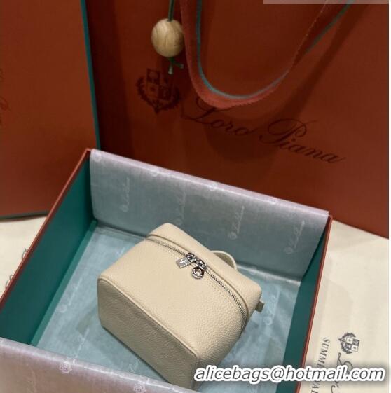 Famous Brand Loro Piana Extra Pocket L11.5 Pouch in Calfskin LP5439 Beige/Silver 2023