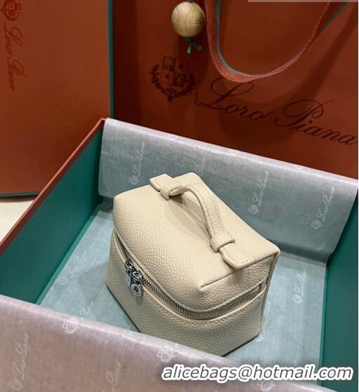 Famous Brand Loro Piana Extra Pocket L11.5 Pouch in Calfskin LP5439 Beige/Silver 2023