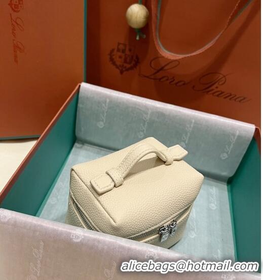 Famous Brand Loro Piana Extra Pocket L11.5 Pouch in Calfskin LP5439 Beige/Silver 2023