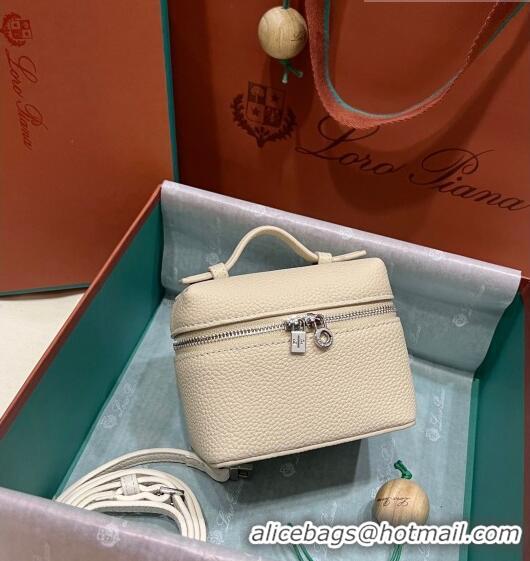 Famous Brand Loro Piana Extra Pocket L11.5 Pouch in Calfskin LP5439 Beige/Silver 2023