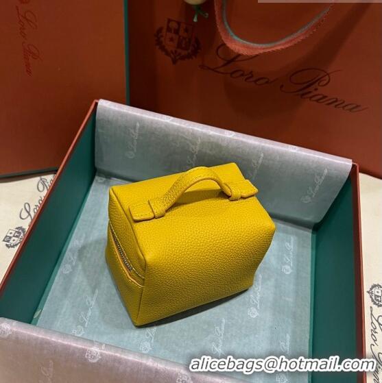 Grade Design Loro Piana Extra Pocket L11.5 Pouch in Calfskin LP5439 Yellow/Silver 2023