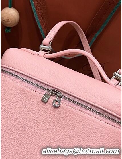 Promotional Loro Piana Extra Pocket Backpack Bag L23.5 in Calfskin LP5440 Light Pink/Silver 2023