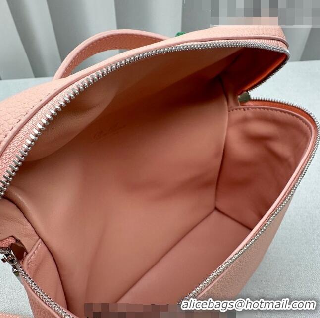 Fashionable Loro Piana Extra Pocket Backpack Bag L23.5 in Calfskin LP5441 Light Pink/Silver 2023