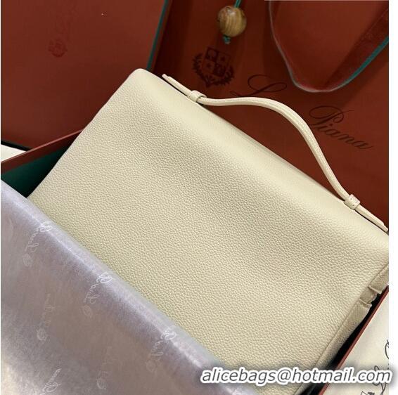 Cheapest Loro Piana Extra Pocket Pouch L27 in Calfskin LP5441 Beige/Silver 2023