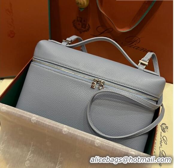 Top Grade Loro Piana Extra Pocket Pouch L27 in Calfskin LP5441 Grey 2/Silver 2023