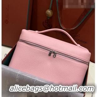 Pretty Style Loro Piana Extra Pocket Pouch L27 in Calfskin LP5441 Light Pink/Silver 2023