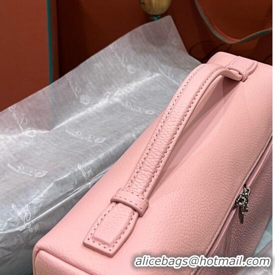 Pretty Style Loro Piana Extra Pocket Pouch L27 in Calfskin LP5441 Light Pink/Silver 2023